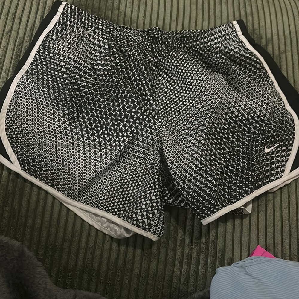 Black and white nike shorts